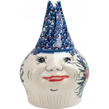 Dóza na potraviny Keramická dóza Bolesławiec, ručně malovaná - květinový vzor