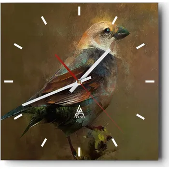 Hodiny Velké nástěnné hodiny 40x40 Abstrakce Skleněné tiché hodiny