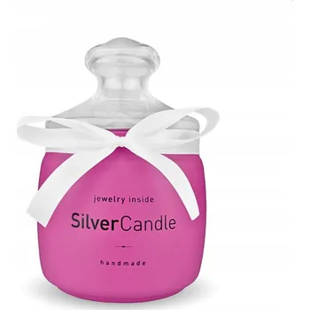 Svíčka VONNÁ SVÍČKA SILVER CANDLE HAND MADE OVOCNÁ HAPPY BIŽUTERIE NÁUŠNICE
