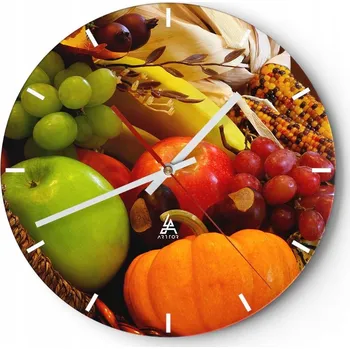 Hodiny Velké nástěnné hodiny 40x40 Gastronomie Skleněné hodiny Kulatý Tiché