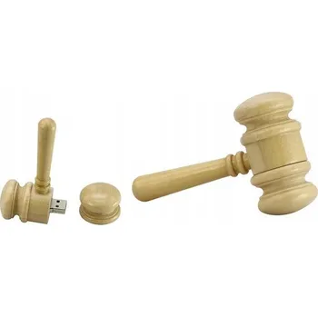 USB flash disk USB flash disk DIAWAY MŁOTEK SĘDZIOWSKI SĘDZIA SĄD DREWNIANY 8 GB USB 2.0 hnědý