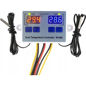 DVOJITÝ TERMOSTAT REGULÁTOR PRO ČERPADLO LÍHNĚ OHŘÍVAČE AKVÁRIA INKUBÁTORY