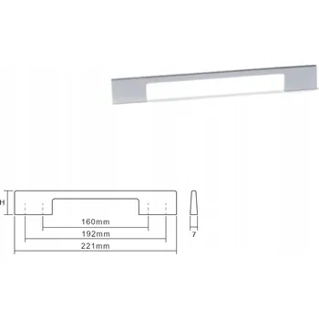 Nábytkové kování Nábytková úchytka VIEFE 0053 DINO 160/192mm chrom