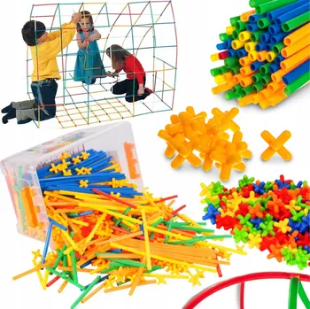 ostatní stavebnice STAVEBNICE 800 kusů TYČEK PRO STAVĚNÍ BUDOV PRO DĚTI