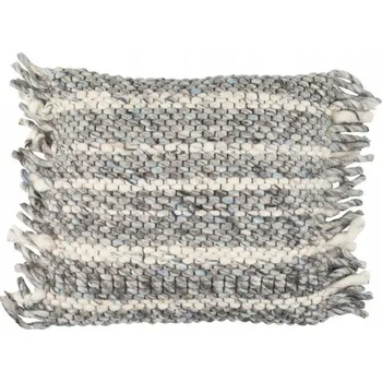 Polštář Polštář vlněný šedomodrý FRILLS 45x45