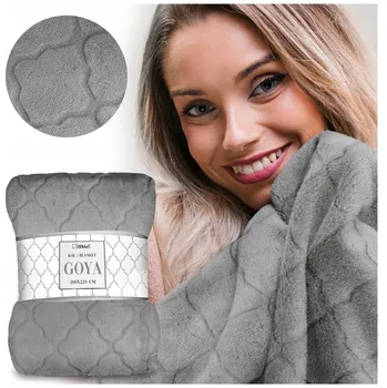 Prostěradlo Deka DOMAREX polyester 200 cm x 220 cm šedá