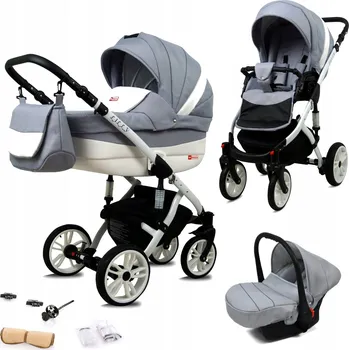 Kočárek Dětský kočárek 3v1 BabyLux Lilly (hluboký, sportovní, autosedačka)