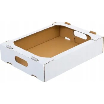 Tác na moučník / tác na koblihy 40x30x8 cm bílý karton - OD VÝROBCE