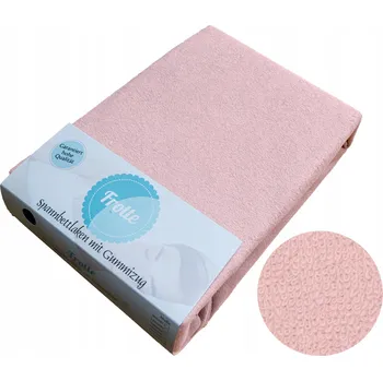 Prostěradlo SILNÉ FROTÉ PROSTĚRADLO S GUMOU 200x200 FROTÉ SVĚTLE RŮŽOVÁ