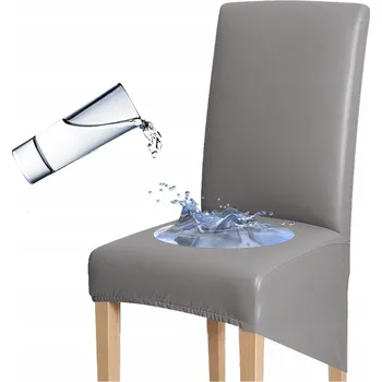 Obraz POTAH na židli XXL, výška opěradla 60-75 cm, z ekokůže, šedý