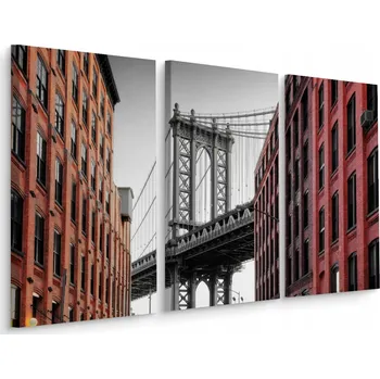 Obraz Obraz ze 3 dílů MANHATTAN BRIDGE Dekor 3D 60x40
