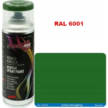 Barva ve spreji RAL 6001 AKRYLOVÝ LAK ve spreji zelený LESK 1233