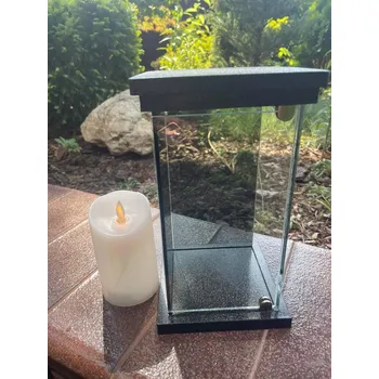 Svíčka Kaplička s dvířky, syntetický kámen, 2. jakost, velká, černá - black / 1 ks