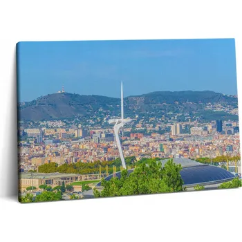 Obraz Obraz na zeď Canvas Plátno do pracovny na rámu Park Barcelona 60x40 cm