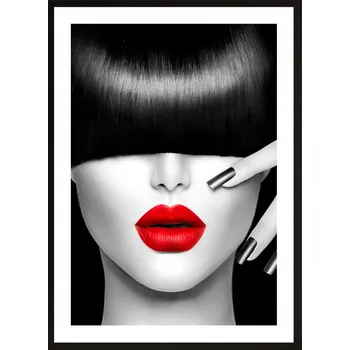 Obraz OBRAZ plakát dekorativní 40x30 žena rty červené tvář umělecký
