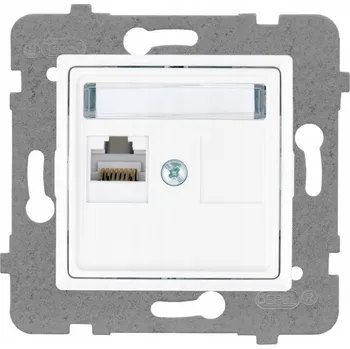 Elektrická zásuvka Polmark Rosa bílá zásuvka internetová RJ45