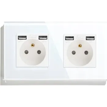 Elektrická zásuvka Elektrická Zásuvka USB nástěnná BSEED bílá