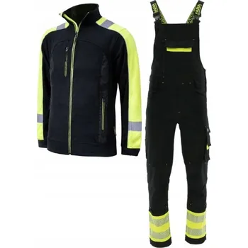 Pracovní obuv ELASTICKÝ PRACOVNÍ ODĚV kompletní SADA BOZP LACLOVÉ KALHOTY fleece 60