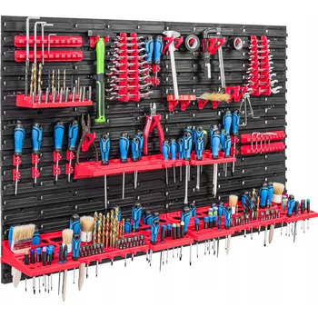 Obraz Nástěnná deska na nářadí SimpleThing černá 115x78 cm s příslušenstvím