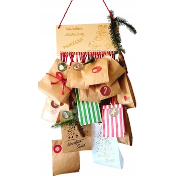 Vánoční dekorace Adventní kalendář GRAVÍROVÁNÍ JMÉNO základna destička se JMÉNEM na SÁČKY adventní