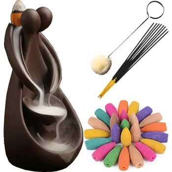 Aroma lampa Keramický Aromalampa kadidelnice s efektem vodopádu kouře +