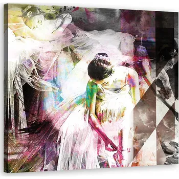 Obraz OBRAZ NA PLÁTNĚ Baletka Žena 60x60
