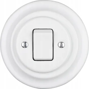 vypínač Keramický křížový vypínač pod omítku retro styl PRL