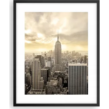 Obraz Foto obraz plakát na zeď v černém rámu 40x50 město plakáty do obýváku