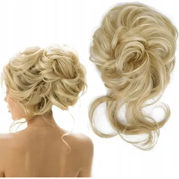 Příčesek PŘIPÍNACÍ DRDOL na gumičce HUSTÝ příčesek DOPINKA kudrlinky Světlý Blond 107#