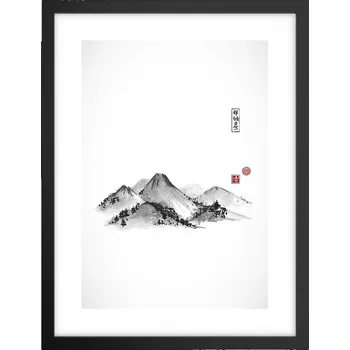 Obraz Obraz plakát v černém rámu do obýváku 30x40 krajina plakáty na zeď