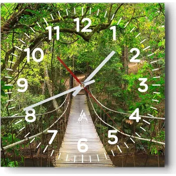 Hodiny Nástěnné hodiny do obýváku 40x40 Krajina Bezhluczne Skleněné hodiny Tiché