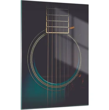 Obraz Obraz na skle do obýváku ložnice 50x70 kytara foto obrazy na zeď sklo