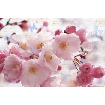 Obraz Plakát Kvetoucí Třešně bez rámu 161 x 115 cm