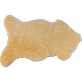 Koberec Koberec z pravé jehněčí kůže, přírodní ovčí kožešina, přehoz L Krémový