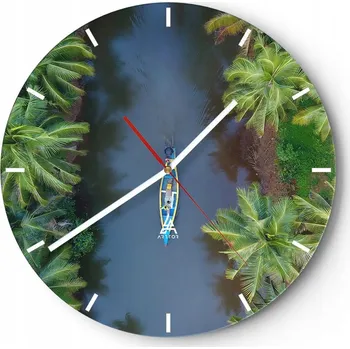 Hodiny Nástěnné hodiny do kuchyně 30x30 Indie Skleněné hodiny do obýváku Loft Tiché