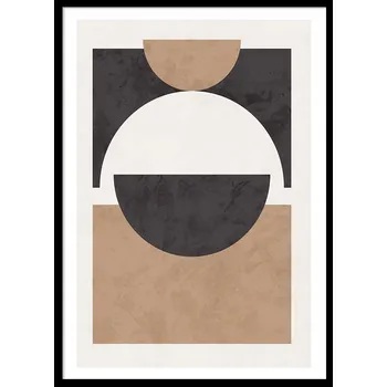 Obraz OBRAZ PLAKÁT V RÁMU abstrakce tvary geometrické obrazce P2427_43x53