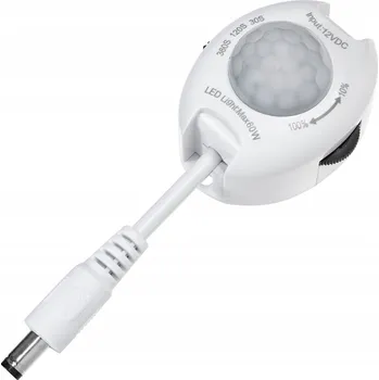 LED páska PIR senzor pohybu pro LED pásky 12V 60W s ČASOVAČEM