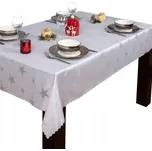 Vánoční ubrus Vánoční hvězda 120x180 SW10 stříbro