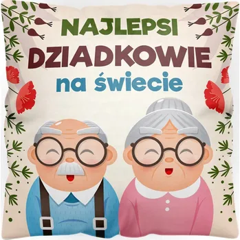 Polštář DEKORATIVNÍ POVLAK NA POLŠTÁŘ KE DNI PRADOBŘIČŮ 40x40 JASIEK DÁREK POLŠTÁŘ