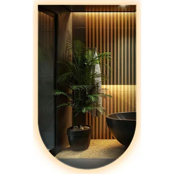 Zrcadlo Dekorativní Zrcadlo do Koupelny s LED Podsvícením, Závěsné, 100 cm