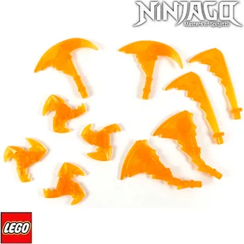 Stavebnice LEGO LEGO® Příslušenství k figurkám LEGO SADA Zbraní / NINJAGO / 73766 Barva: Oranžová-Průhledná 73766