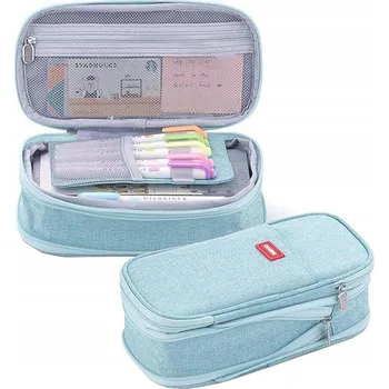 Penál Školní Penál Pouzdro Jednokomorové Rozšiřitelné Modré