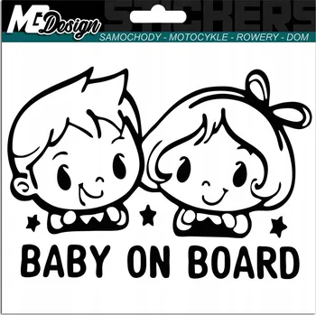 Samolepicí dekorace na vozidlo Samolepka na auto s motivem DÍTĚTE NA PALUBE 11x16