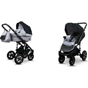 Kočárek Dětský kočárek 2v1 BabyLux Sky Lark - kombinovaný kočárek s hlubokou korbou a sportovní sedačkou