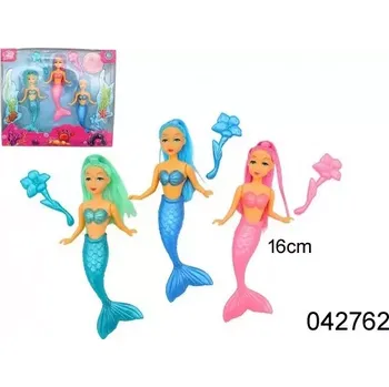 Panenka PANENKY MOŘSKÉ VÍLY 16cm 3ks V KRAB.26 x 23 x 4cm