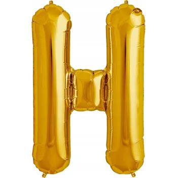 Balónek ZLATÝ BALÓN VE TVARU PÍSMENE 40 CM ZLATÉ PÍSMENO H