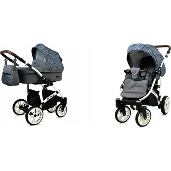 Kočárek Dětský kočárek 2v1 s hlubokou korbou a sportovní sedačkou BabyLux OPTIMAL ALU