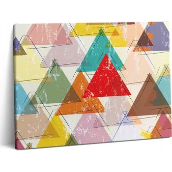 Obraz Fotoobraz na plátně do pokoje – Trojúhelníky, geometrický vzor, 80x60 cm
