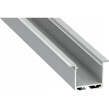 LED osvětlení Profil pro 2x LED pásek zapuštěný do sádrokartonu + klipy 2M HQ