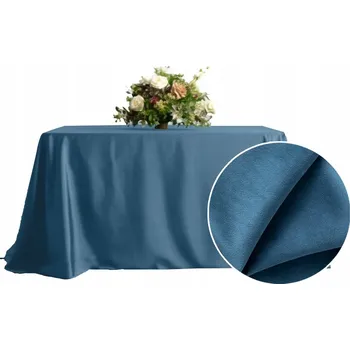 ubrus Matný VELUROVÝ ubrus modrý na stůl 230x230cm